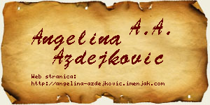 Angelina Azdejković vizit kartica